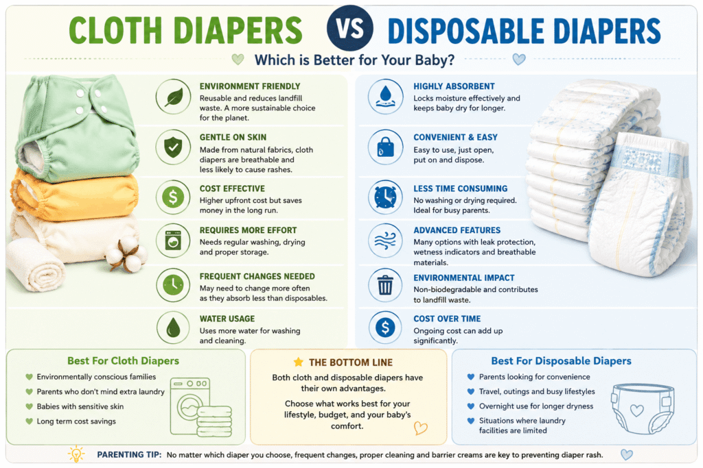 Cloth Diapers vs Disposable Diapers